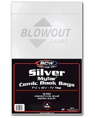 BCW Silver Age Comic Book Mylar 4 mil Bag - 250ct Case