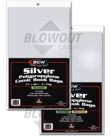 BCW Silver Age Resealable Comic Book Bag - 100ct Pack