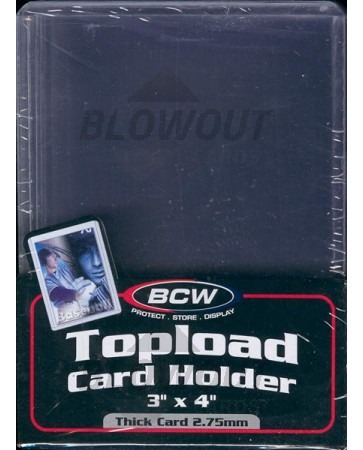 BCW 3x4 x 2.75mm -Thick Card Topload Holder 108pt (10ct Pack)