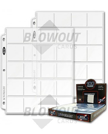 BCW Pro 20-Pocket Coin Page - 100ct Box