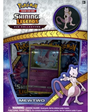 Pokemon Shining Legends Mewtwo Pin Collection 24 Box Case