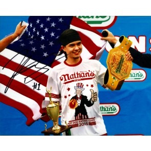 2015 Matt Stonie Ver 2 (Holding Belt) Signed 8x10 Photograph
