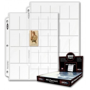 BCW Pro 20-Pocket Tobacco Page - 1000ct Case