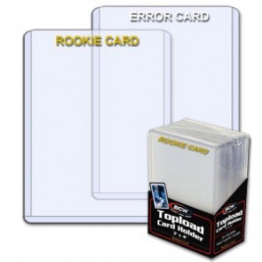 BCW 3x4 Topload Card Holder - Rookie Imprinted Gold (25 ct Pack)