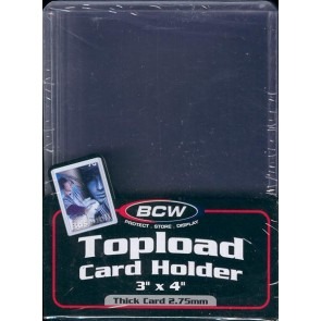 BCW 3x4 x 2.75mm -Thick Card Topload Holder 108pt (10ct Pack)