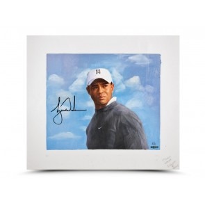 Tiger Woods Autographed Figures Of Sport Original Card Art